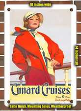 METAL SIGN - 1924 Cunard Cruises - 10x14 Inches picture