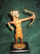 Brass Egyptian Hunter Figurine Sculpture Statue 10 in. picture
