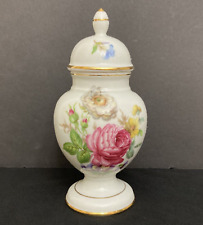 Vtg Limoges Porcelain Ginger Jar Urn Floral Gilded 6.75” Romantic Cottage France picture