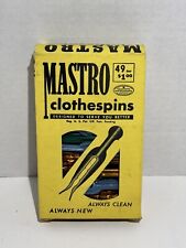 Vintage 1950’s MASTRO CLOTHESPINS Plastic 49 Pieces New Old Stock picture