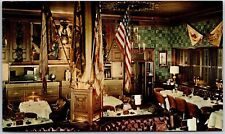 Palace Arms Dining Room Brown Palace Hotel Denver Colorado CO Flags Postcard picture