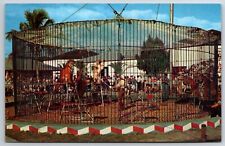 Big Outdoor Cage Barnum & Bailey Circus Sarasota Postcard NP VGC c1960s picture