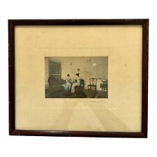 Vintage Wallace Nutting Signed 1920s Hand Tinted Framed Fine Art Photograph picture