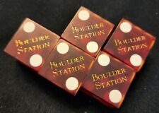 Boulder Station CASINO Las Vegas Set Of 5 Dice Matching Numbers 347 Very Rare  picture