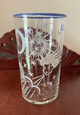 Vintage Rare Libbey PAA Pan American Airways Glass Sun Stars Wind Graphics 1950s picture