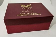 Assorted 1987-1998 Danbury Mint Gold Christmas Ornament Collection 9 in Box picture