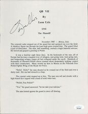 Leon Uris QB VII Signed Souvenir Typescript JSA Authenticated picture