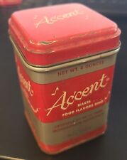 Ac'cent MSG 4oz Can vintage Amino Products Monosodium Glutamate picture