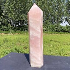17.95LB Natural pink crystal Quartz obelisk mineral specimen crystal Reiki picture