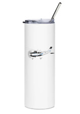 Cessna 206 Stainless Steel Water Tumbler with straw - 20oz. picture