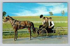 Lancaster PA-Pennsylvania, The Amish Courting Buggy, Vintage Postcard picture
