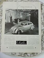 1935 Chrysler Airflow Eight Sedan Car Viewpoints Sophisticated Vintage ad picture