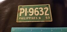 Vintage 1950’s Phillipines BICYCLE LICENSE PLATE picture