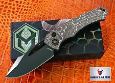 Heretic Knives Pariah M/A Button Lock White Camo Carbon Handles w/ DLC MagnaCut picture