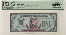 1988 A $5 Disney Dollar Goofy PCGS 66PPQ DIS8 A00019096A Disneyland HIGH GRADE picture