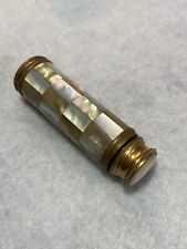 Vintage Le Kid French Mother of Pearl Abalone Shell & Brass Perfume Atomizer picture