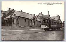 Residence District Seeing Butte Trolley Car Butte Montana MT c1910 Postcard picture