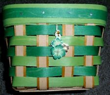 Longaberger 2021 St. Patrick's Day Basket w/Protector & Tie-On-NEW picture