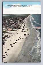 Daytona Beach FL-Florida, Famous Beach, Halifax River, Vintage Souvenir Postcard picture