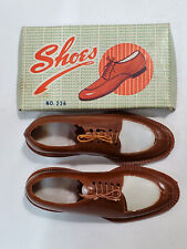 Vintage Miniature Salesman Sample Shoe Brown Plastic With Box Top No. 226 picture