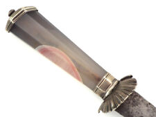 18th C. French Nobleman Hunting Sword Dagger AGATE Handle With Silver Mounts. picture