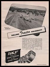 1946 SKF Industries Bearings Caterpillar Tractor Company Photo Vintage Print Ad picture