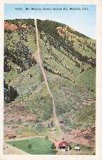 Postcard Mt. Manitou Scenic Incline Ry.  Manitou Colorado Mountain picture
