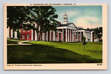 Postcard Washington & Lee University Lexington VA Virginia c1930-40s College picture