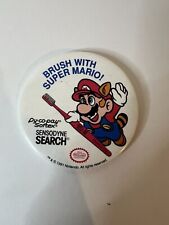 Brush With Super Mario Sensodyne Search Pin back Vintage picture