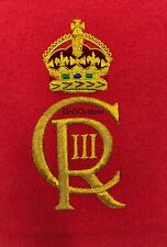 His Majesty The King’s Cypher CIIIR Gold Hand Embroidered Cypher Frame Badge picture