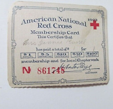 1923 Red Cross Membership Card With Calendar picture