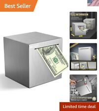 Stainless Steel Savings Bank with 500-Banknote Capacity - Break to Access picture