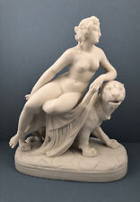 Antique Parian Figurine, Ariadne & Panther, Neo-Classical picture