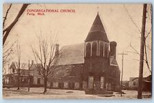 Perry Michigan MI Postcard Congregational Church Building Exterior 1910 Unposted picture