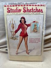 Vintage 1959 Studio Sketches Pin-Up Calendar COMPLETE picture