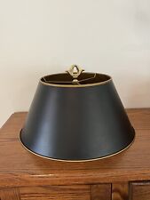 Vintage Signed Baldwin Brass Black Metal Lamp Shade Bouillotte Finial picture