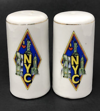 Vintage New York City Salt Pepper Porcelain Twin Towers Statue Liberty Empire picture