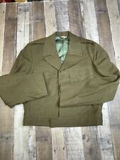 VTG US Army Men 38R Field Coat Jacket Wool Serge Olive Green Korean Era picture