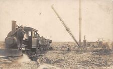J42/ Interesting RPPC Postcard c1910 Railroad Occupational Steam Crane 357 picture