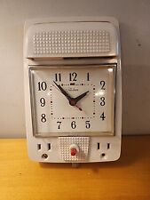 Telechron White Vintage Kitchen Clock Tel In Wall Model 190. picture
