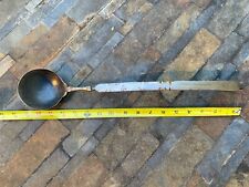 Vintage 18” Hand Forged Iron Long Spoon/Ladle With Pot Hook picture