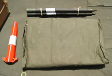 Vintage U. S. Military Canvas Shelter Half-Tent with w/Poles & Pins, Orig. Box+ picture