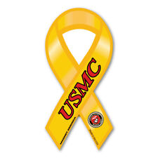 USMC Yellow/Red Mini Ribbon Magnet picture