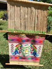 Guatemalan Mayan  Handwoven Textile Quetzal Bird Wall hanging Art picture