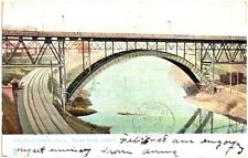 Youngstown Ohio Market Viaduct Bridge Train Tracks, Tuck's Vintage Postcard picture