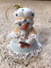 Jasco Caring Critters Chimera Duck Bell Porcelain Hand painted Ornament Taiwan picture
