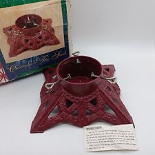 Vintage 90's Cast Iron Christmas Tree Stand Traditions Ornate Heavy Sturdy picture