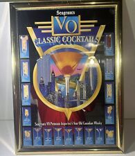 Seagram's VO Classic Cocktails Bar Mirror Canadian Whiskey Made in USA 26