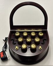 Mr. Christmas Gold Label Collection Wooden Music Box 9 Brass Bells 50 Songs picture