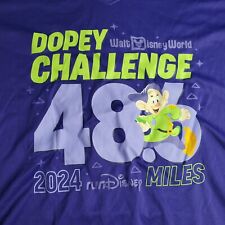 2024 Run Disney Dopey Challenge Shirt Women’s Size Large 48.6 Miles Purple picture